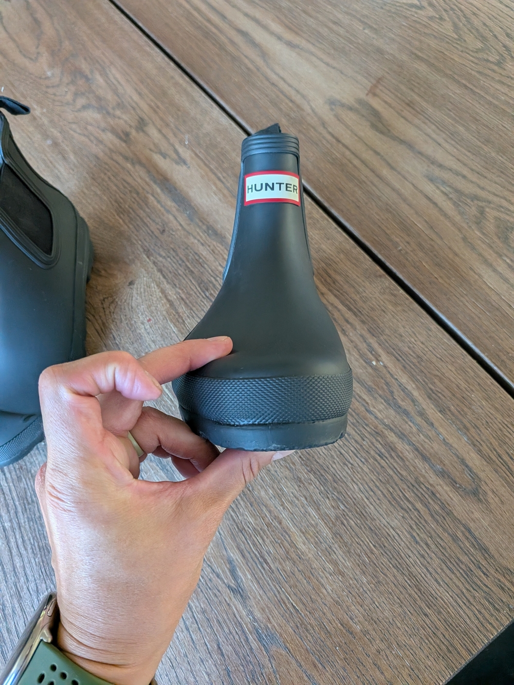 Hunter Women's Black Chelsea Ankle Rain Boot US Size 5 - Picture 12 of 15